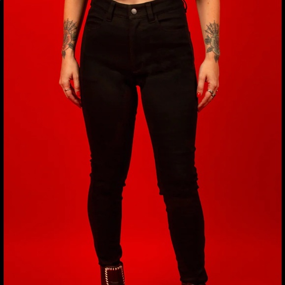 Katakomb Charlotte black jeans high rise punk goth rockabilly - Picture 2 of 7